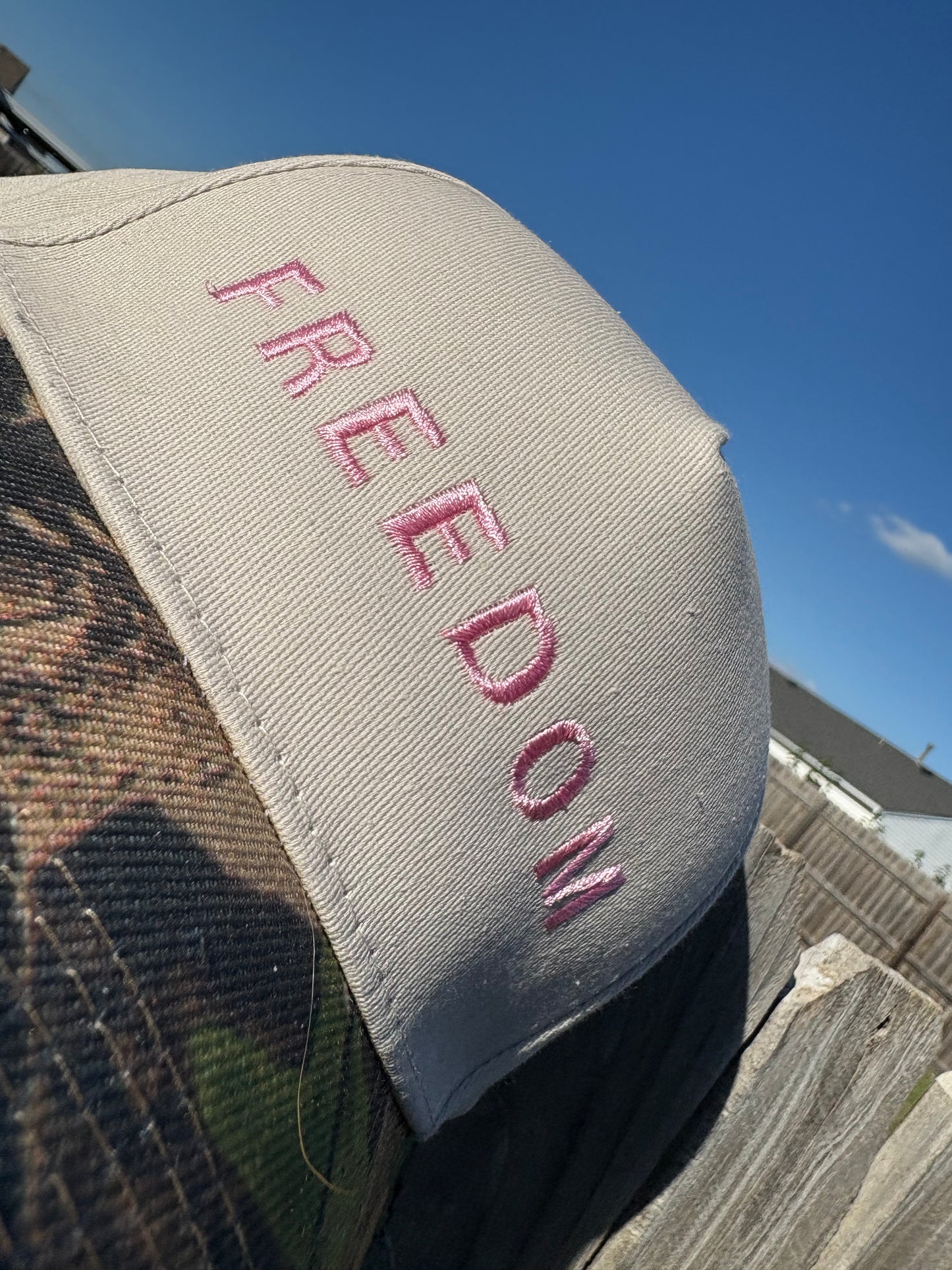 The FREEDOM Cap Pink Text: Charlie Kirk Memorial Fundraiser For Turning Point USA