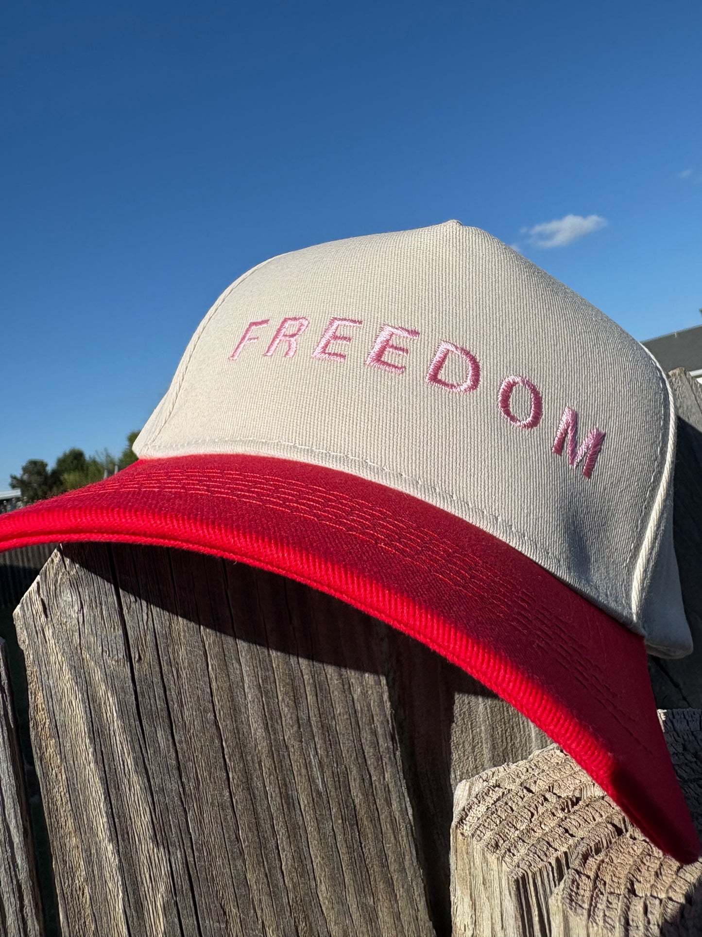 The FREEDOM Cap Pink Text: Charlie Kirk Memorial Fundraiser For Turning Point USA