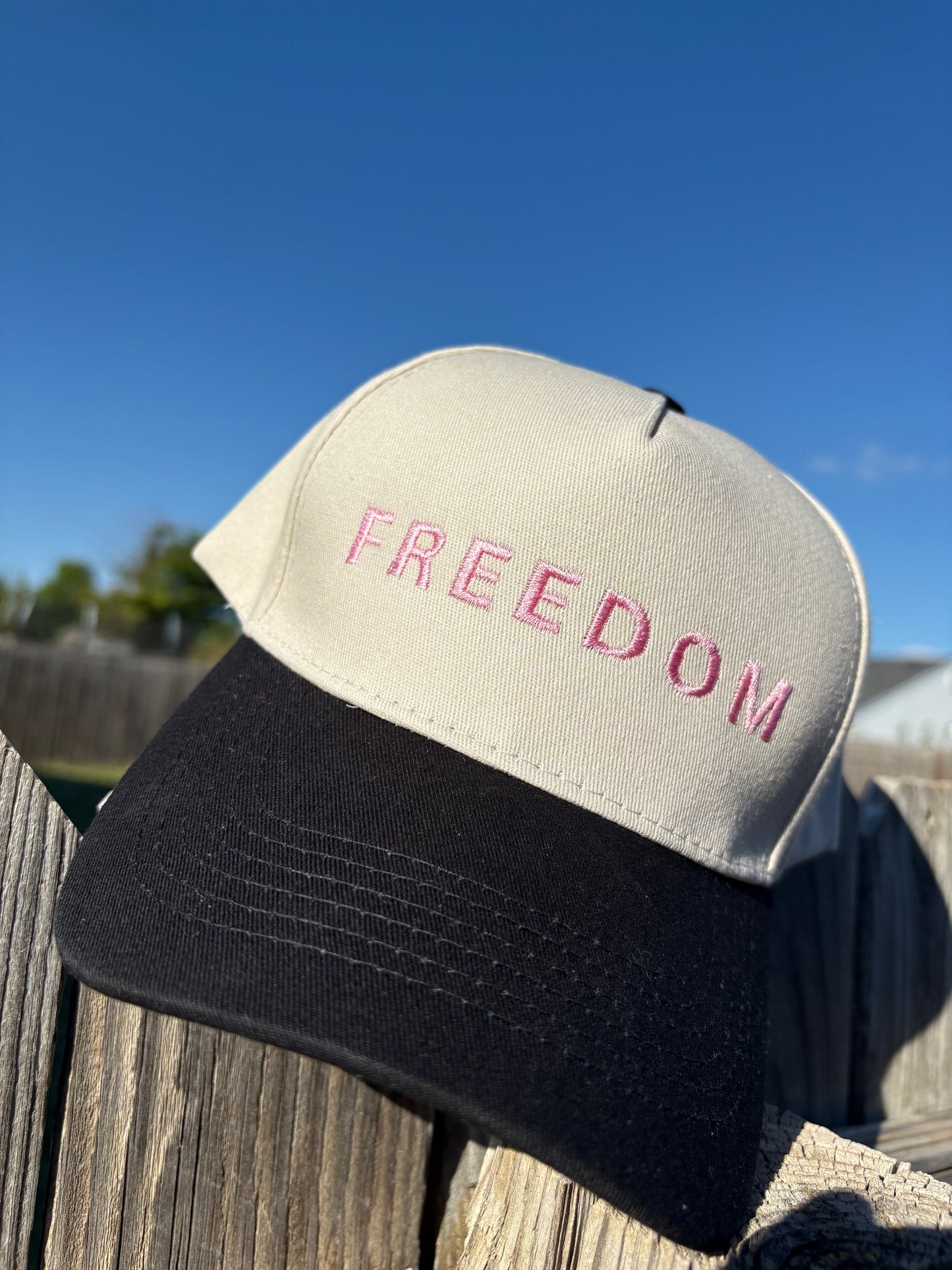 The FREEDOM Cap Pink Text: Charlie Kirk Memorial Fundraiser For Turning Point USA