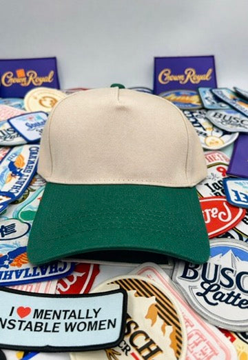 Classic Two-Tone Twill Blank Hat Green
