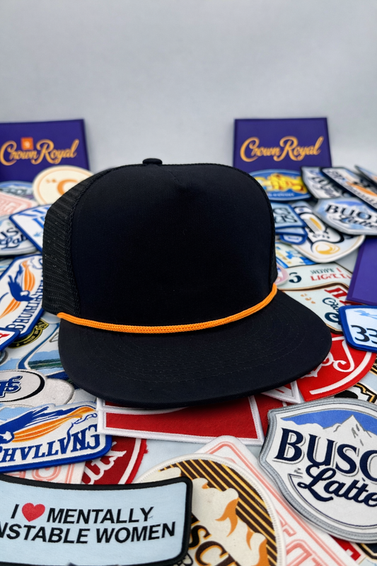 Black Trucker w/ Gold Rope