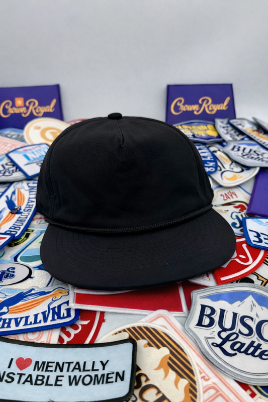 Midnight Black Rope Snapback – Build-A-Kap