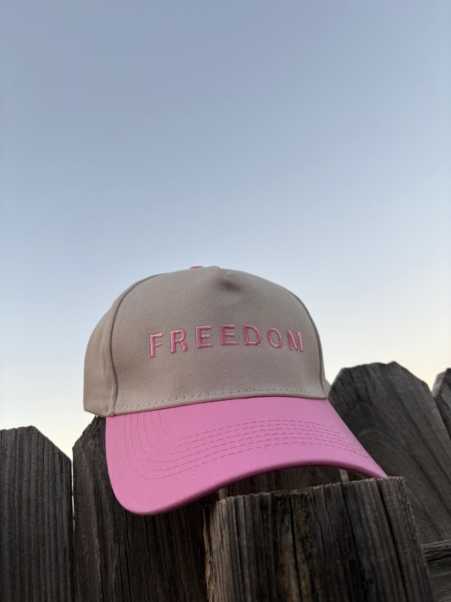 The FREEDOM Cap Pink Text: Charlie Kirk Memorial Fundraiser For Turning Point USA