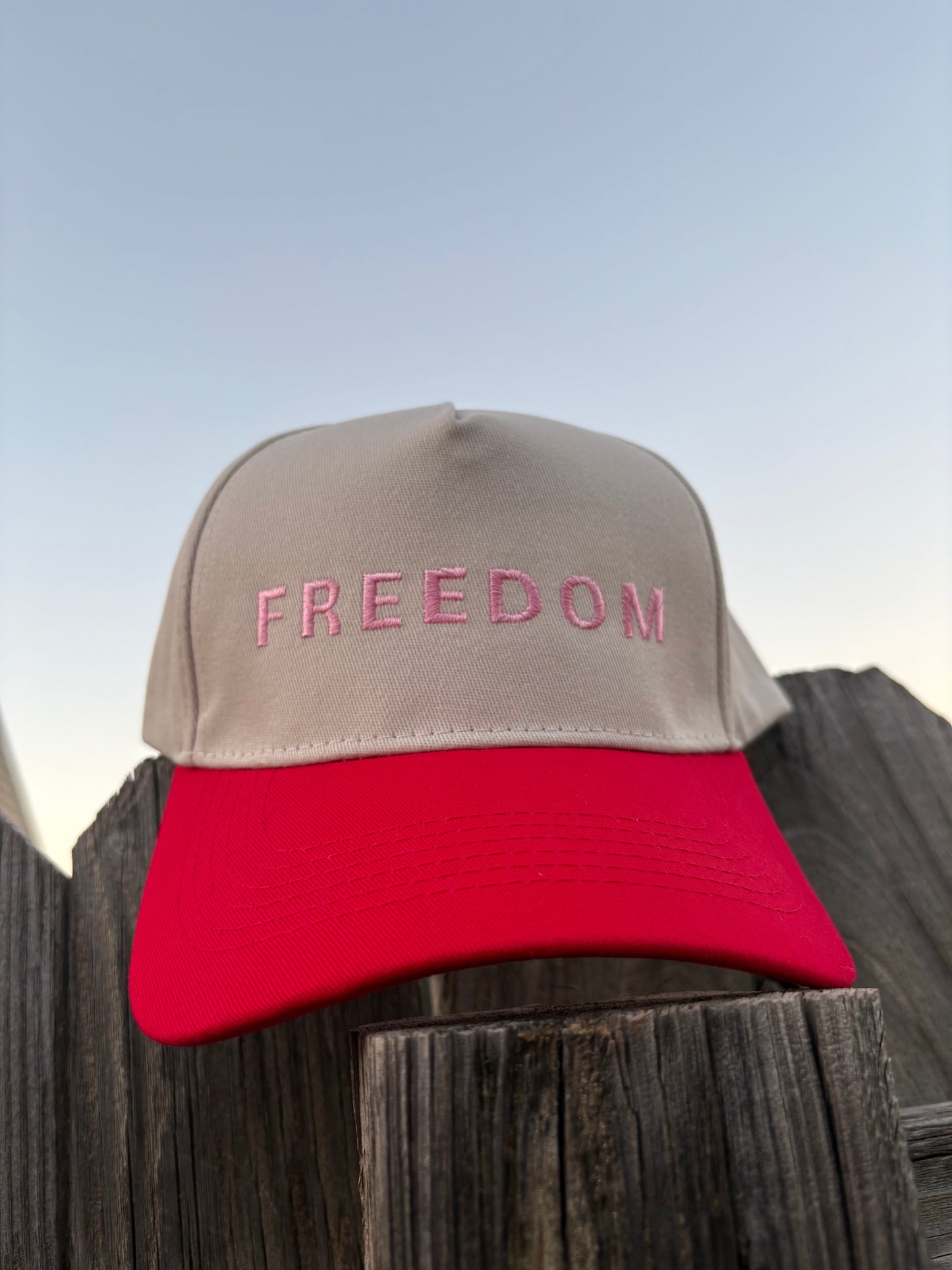 The FREEDOM Cap Pink Text: Charlie Kirk Memorial Fundraiser For Turning Point USA