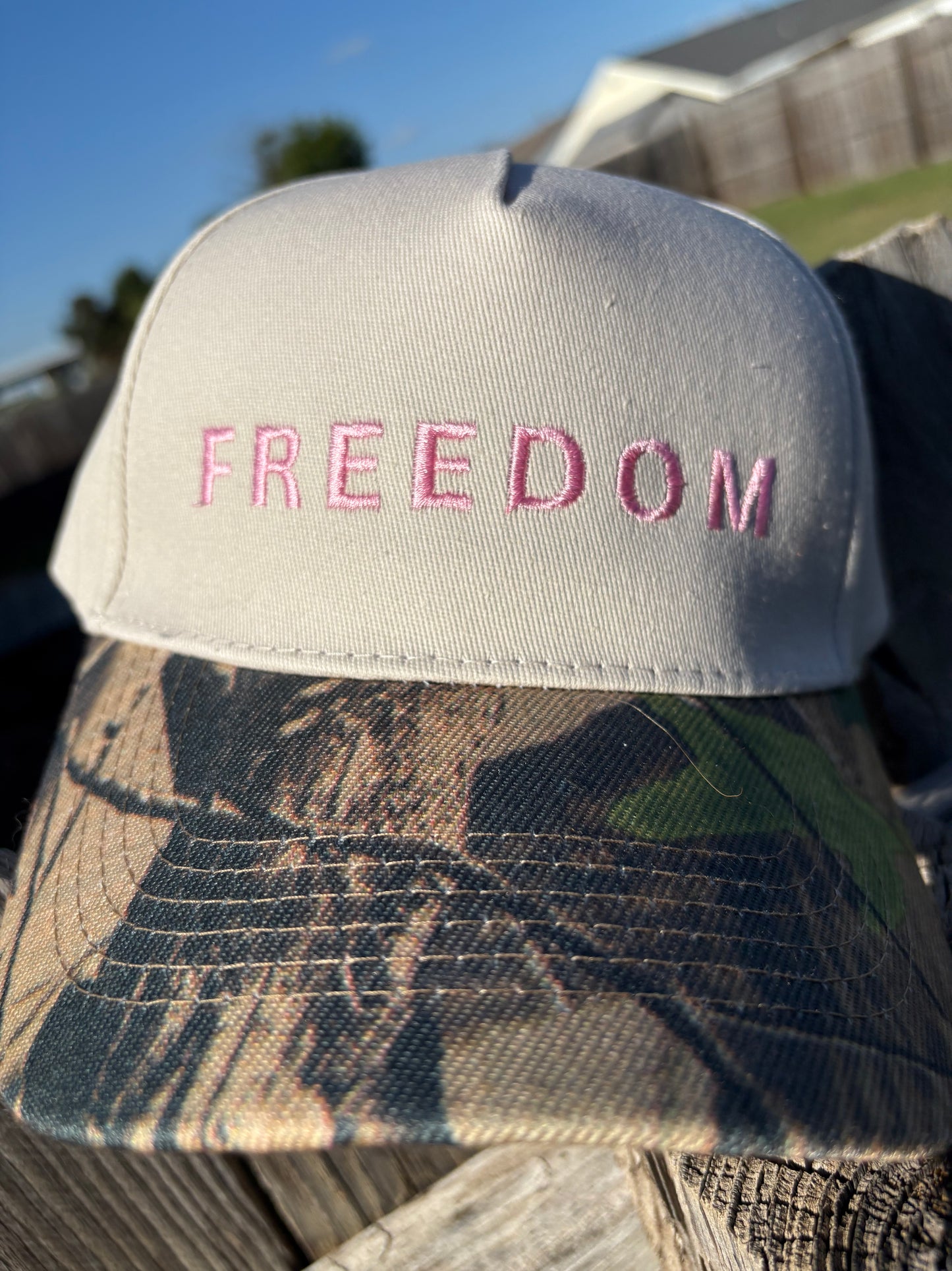 The FREEDOM Cap Pink Text: Charlie Kirk Memorial Fundraiser For Turning Point USA