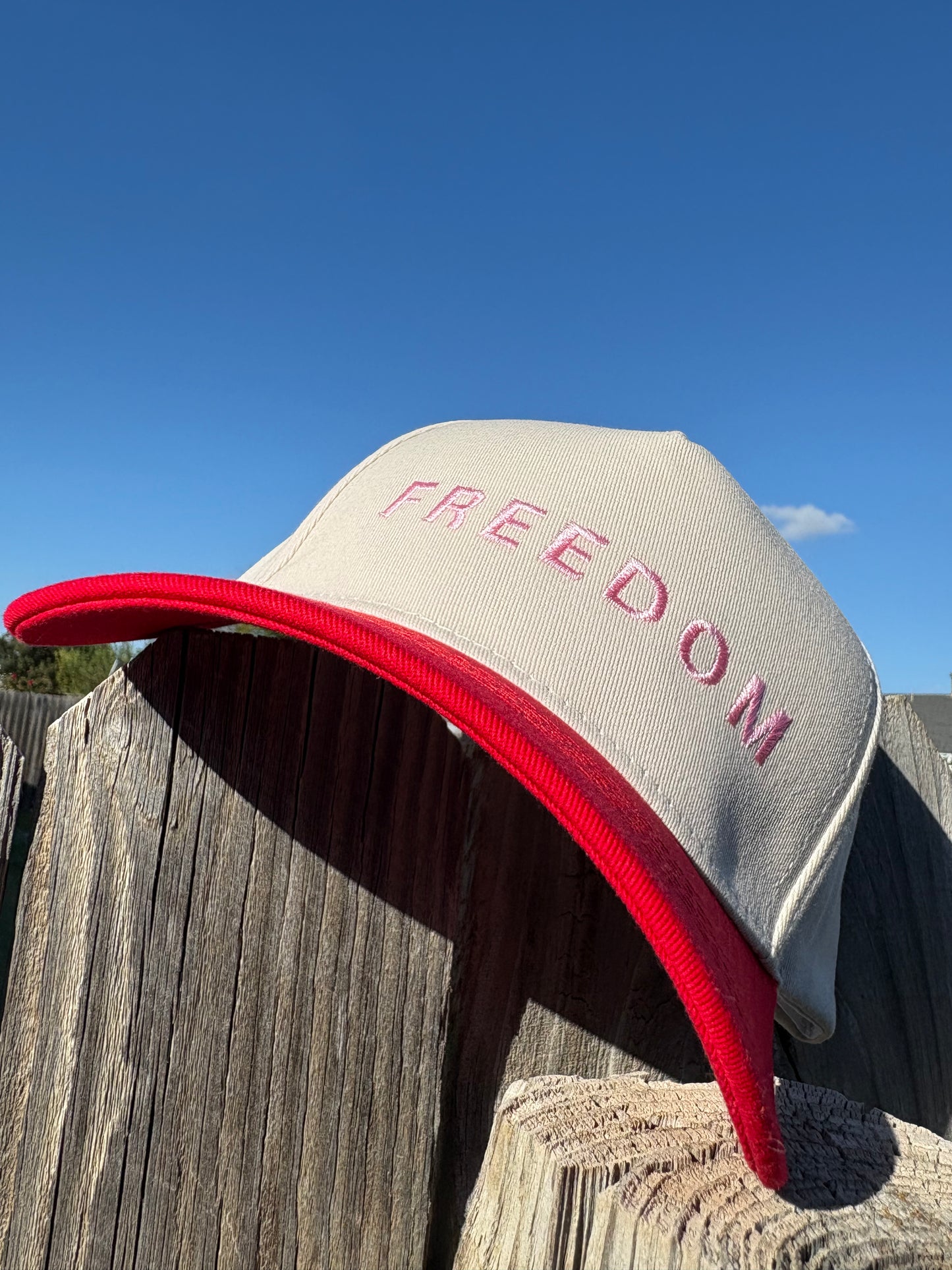 The FREEDOM Cap Pink Text: Charlie Kirk Memorial Fundraiser For Turning Point USA