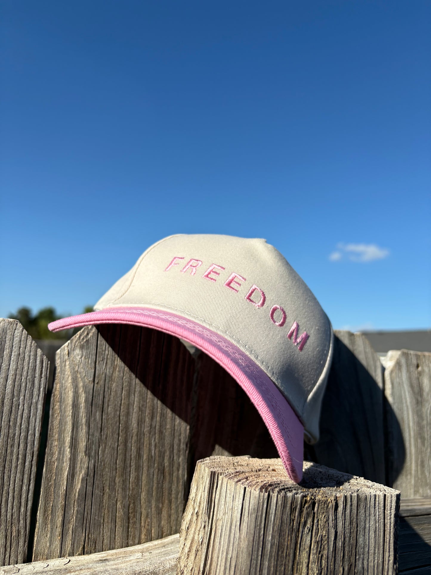 The FREEDOM Cap Pink Text: Charlie Kirk Memorial Fundraiser For Turning Point USA