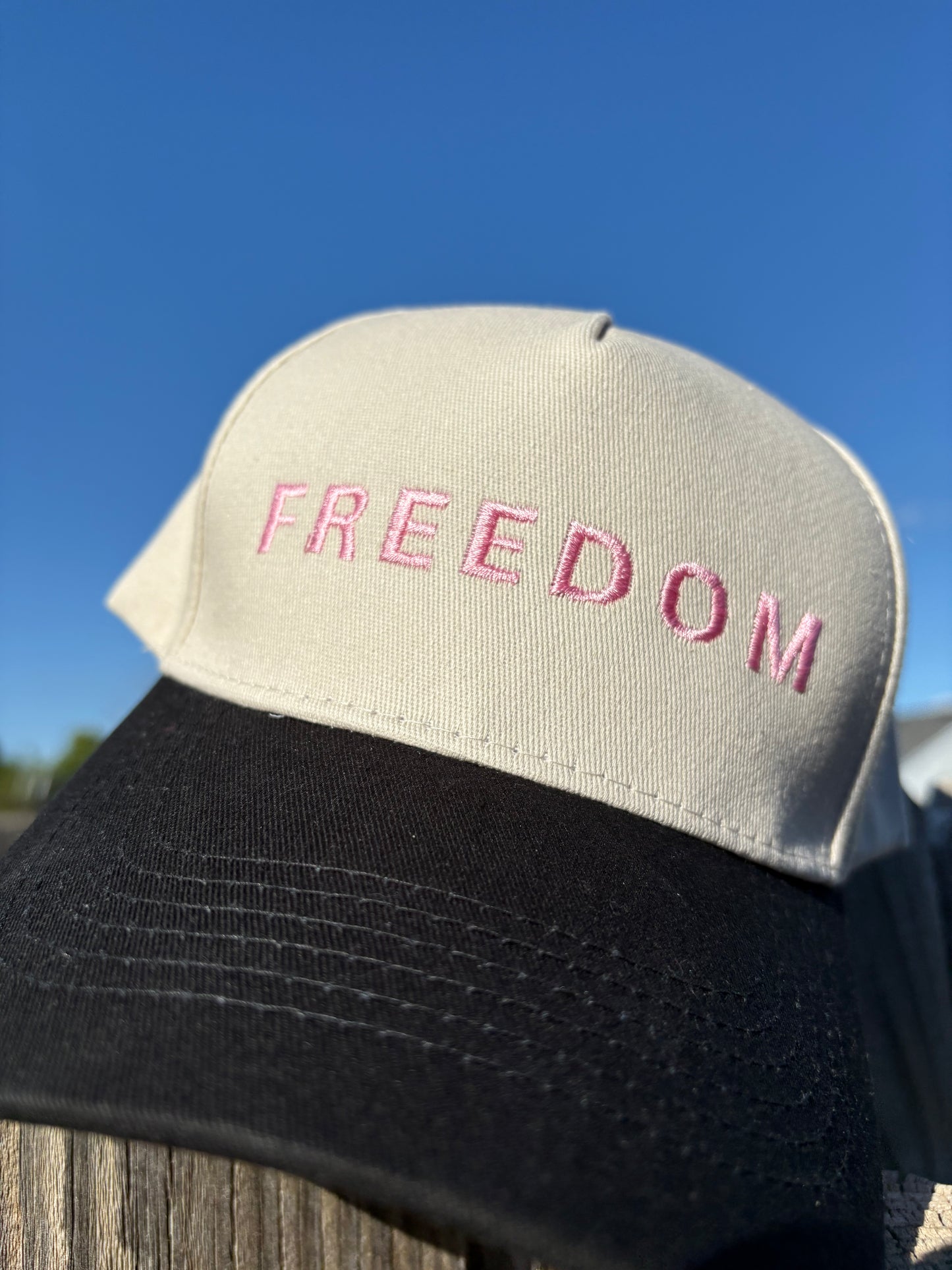 The FREEDOM Cap Pink Text: Charlie Kirk Memorial Fundraiser For Turning Point USA